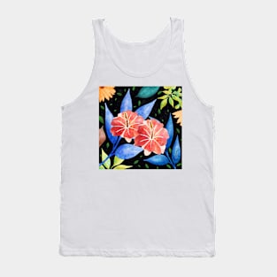 Bright Flowers on black Tank Top